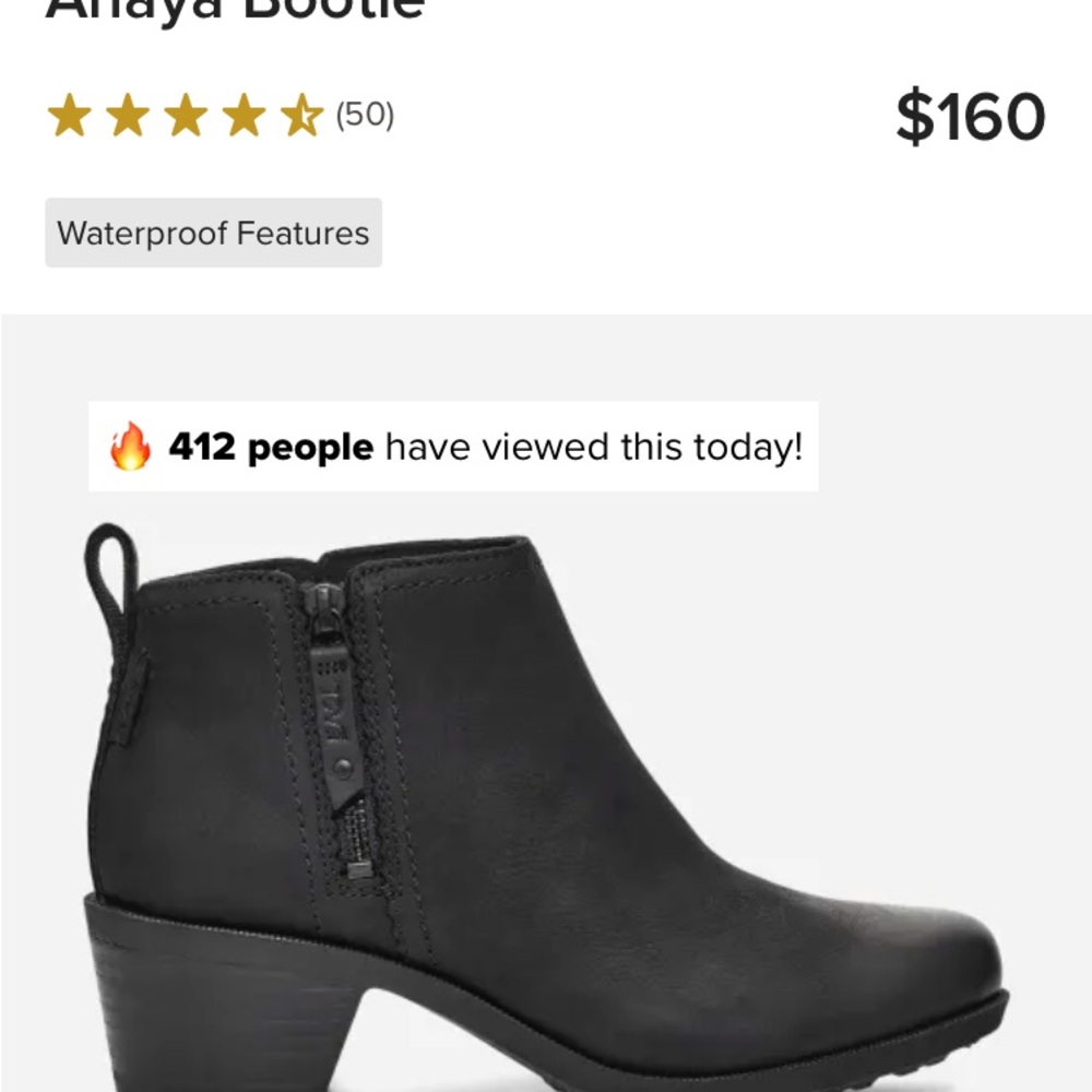 TEVA women’s black booties